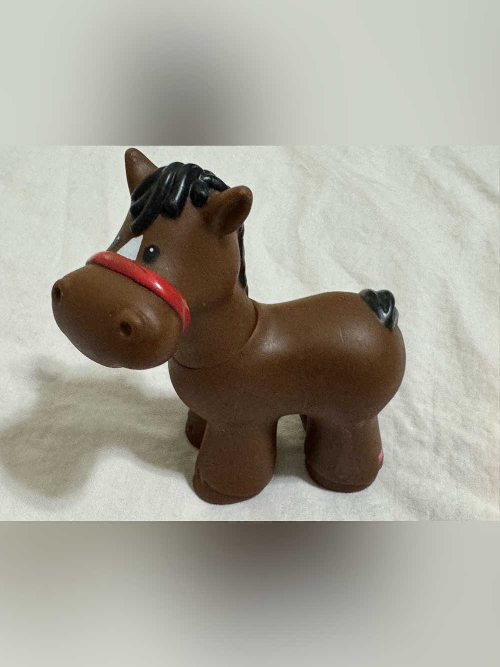 Little People Brown Horse Toy Figure with Red Bridle - Kids Action Figure